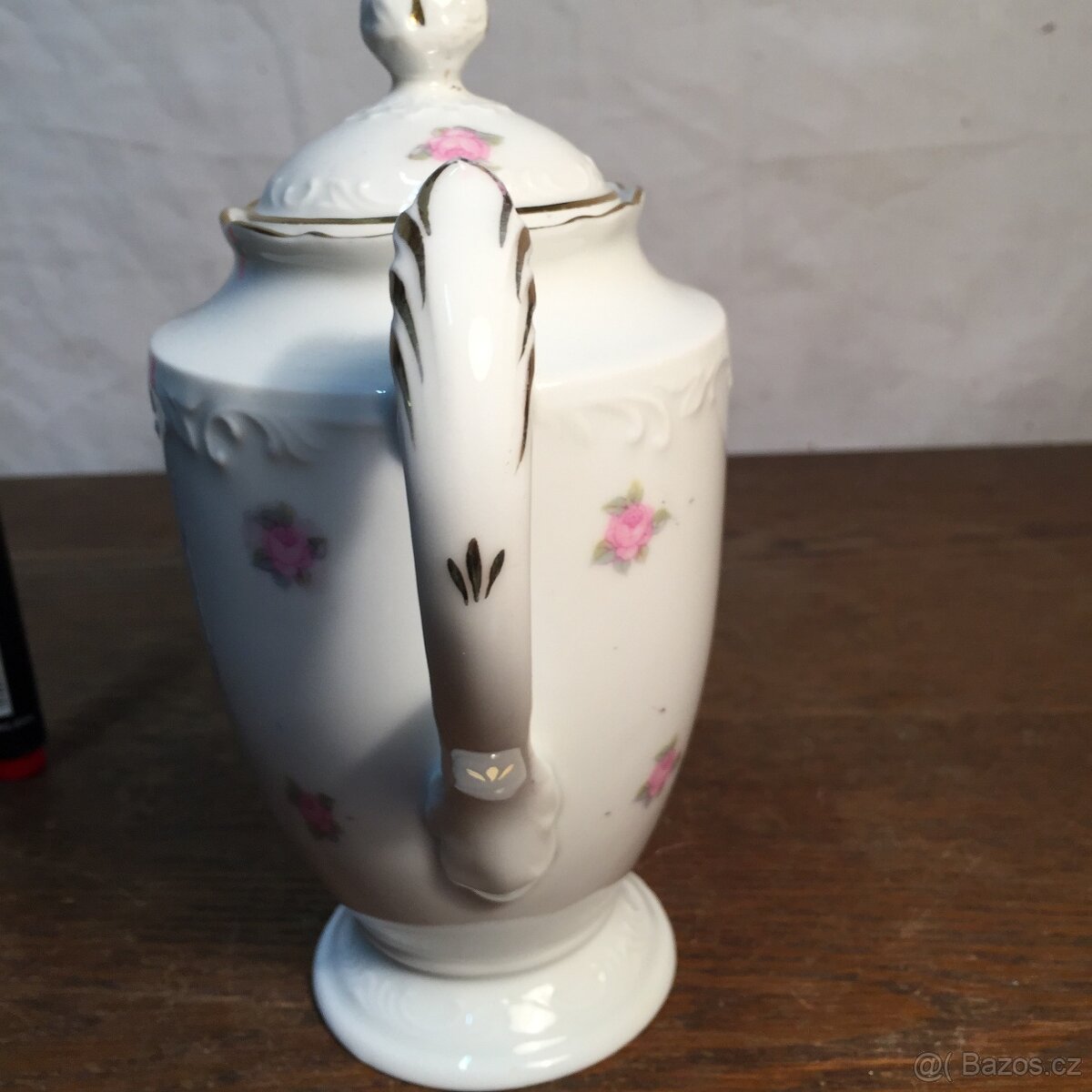 Konvice a cukřenka s kvítky Schlaggenvald Slavkov 1918 - 5