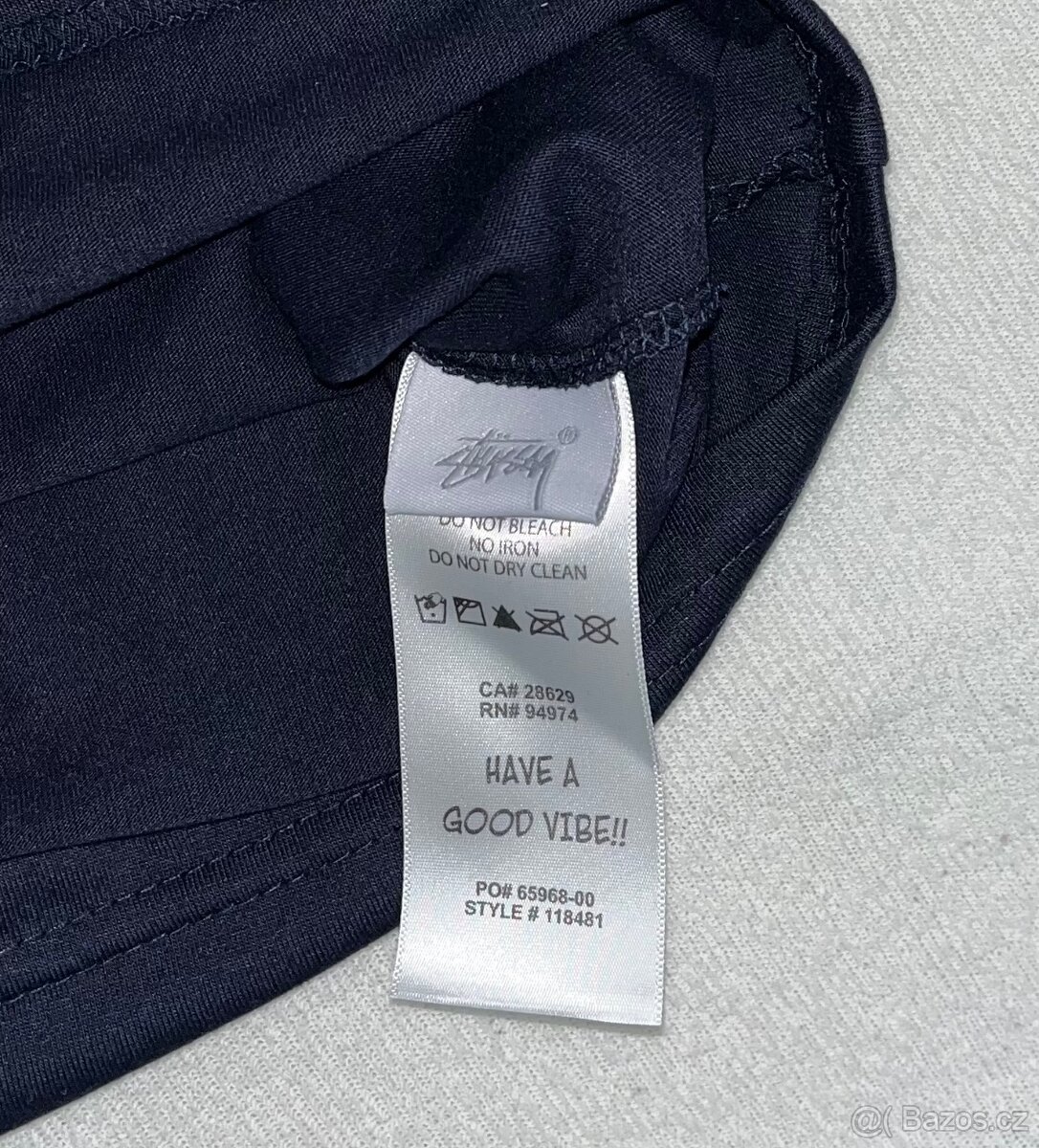 Tmavě modré Stüssy tričko - 5