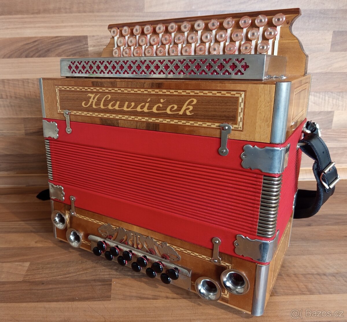 Heligonka (harmonika,akordeon) Hlaváček v TOP stavu - 5
