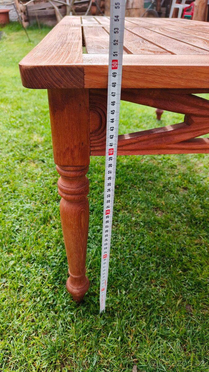 Stolek z teakového dřeva 120x55cm, výška-50cm - 5