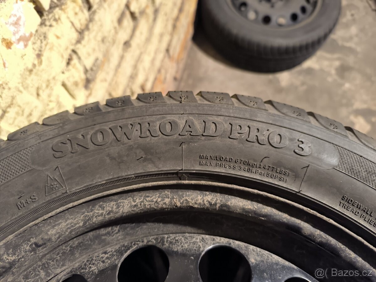 Zimní pneu na plechových kolech 5x100, 205/55/R16 - 5