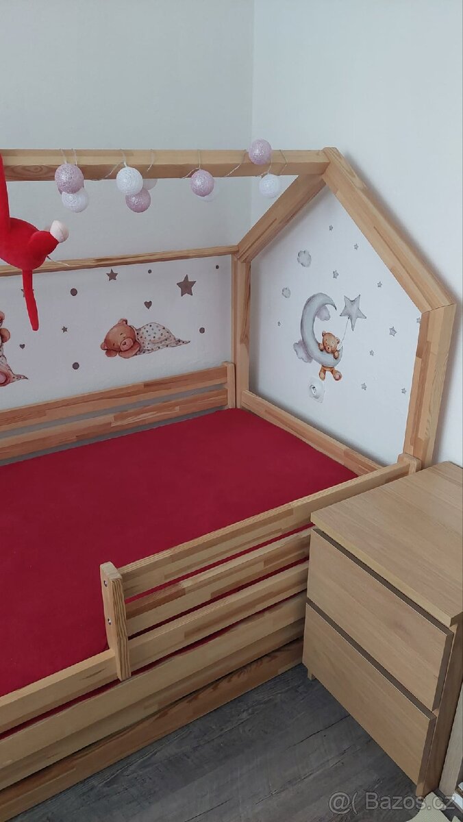 Domečková postel s šuplíkem Elis Desing, 90x180, masiv - 5