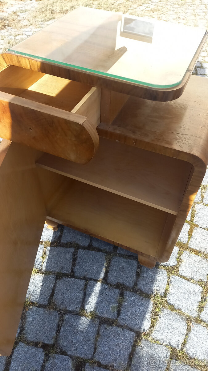 starožitné noční stolky - Art Deco 30. - 40. léta - 5