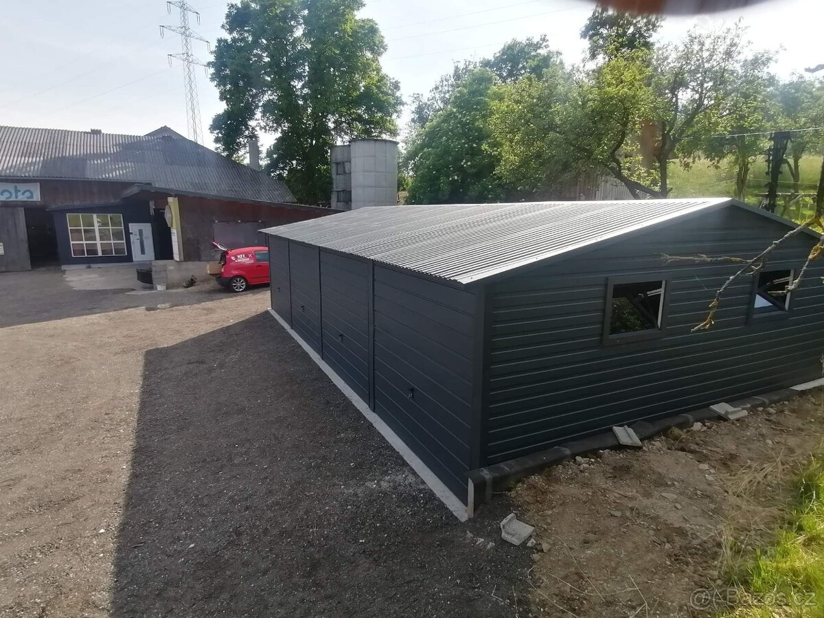 Plechová garáž 12x5m - 5