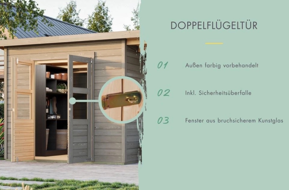 Zahradní domek Karibu Merseburg 6 342x244 cm - 5