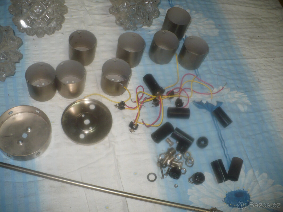 stropnice -skleněné 7 ks/lustr - 5