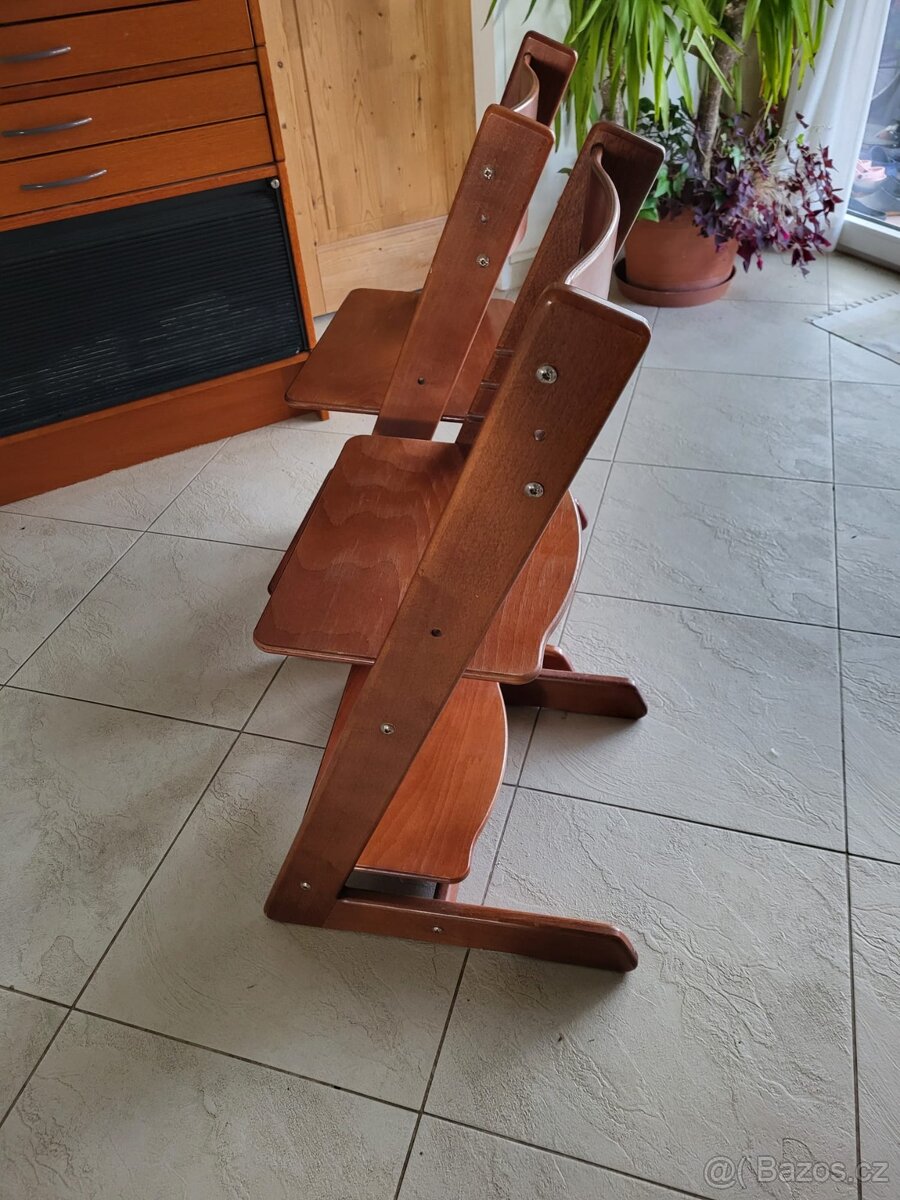 Rostoucí židle z masivu - 2 ks - 5