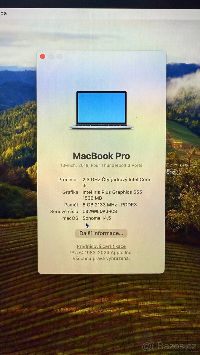 Macbook Pro 13 2018 Retina Krásný stav, zánovní baterie - 5
