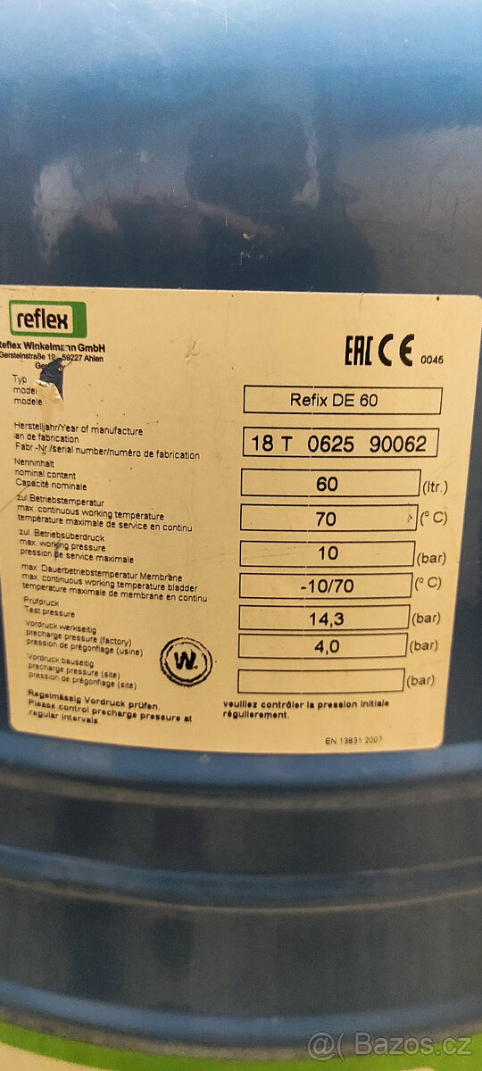 Prodám expanzní nádrž ( expanzomat) 60L - 5