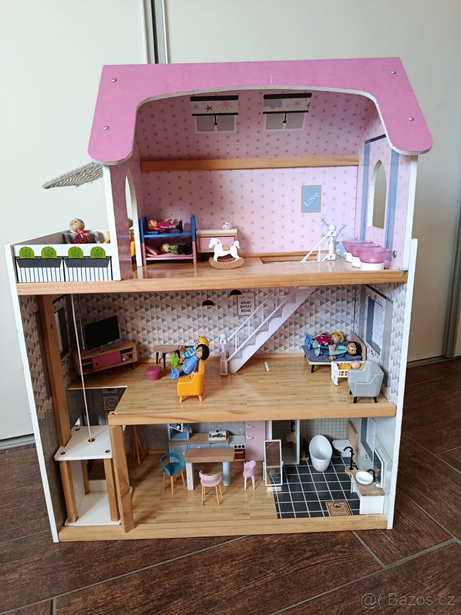 Prodám Dřevěný domeček pro panenky XXL - 5