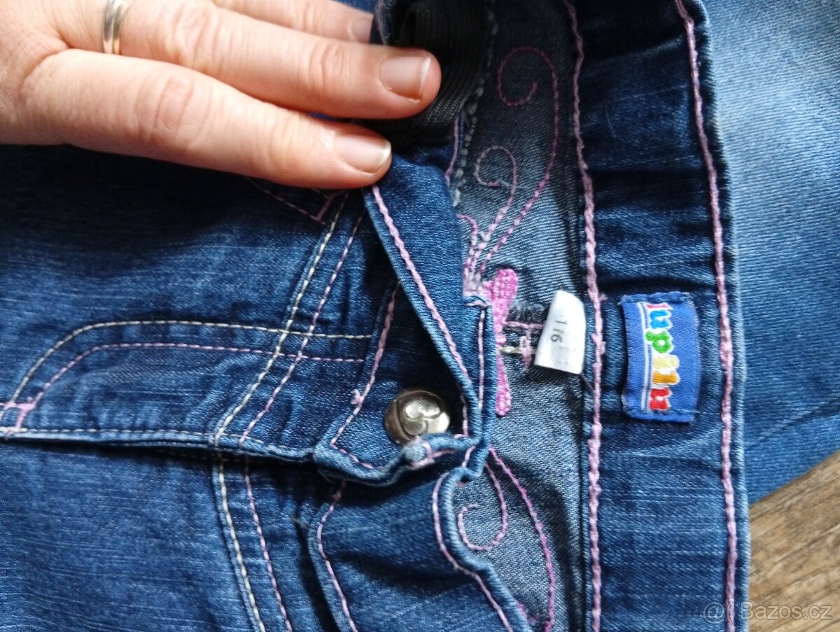 Dětské dívčí džíny 116,122,128 - 5
