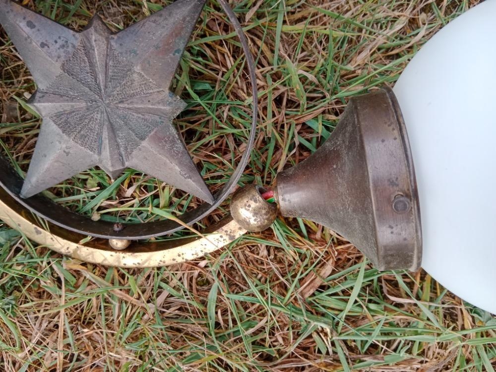 Starozitny mosazny lustr - 5