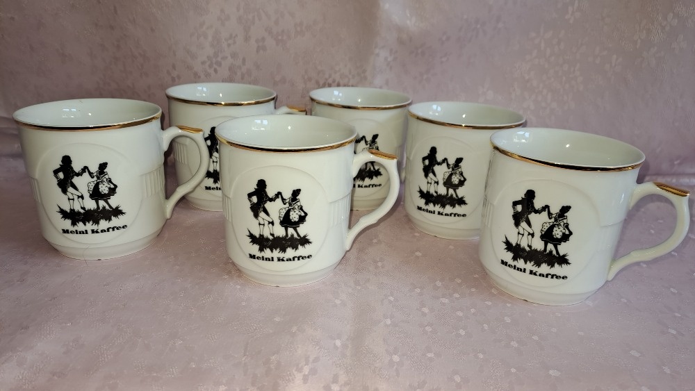 Retro hrnky Mozart Epiag Made in Czechoslovakia 6 ks - 5