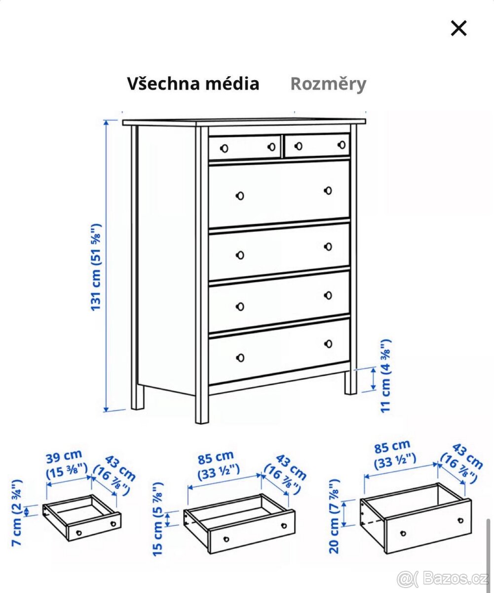 Komoda Ikea Hemnes - 5