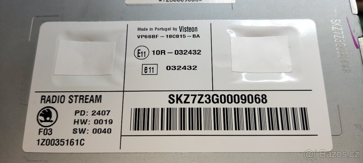 Originální autorádio SKODA Stream MP3 - 5