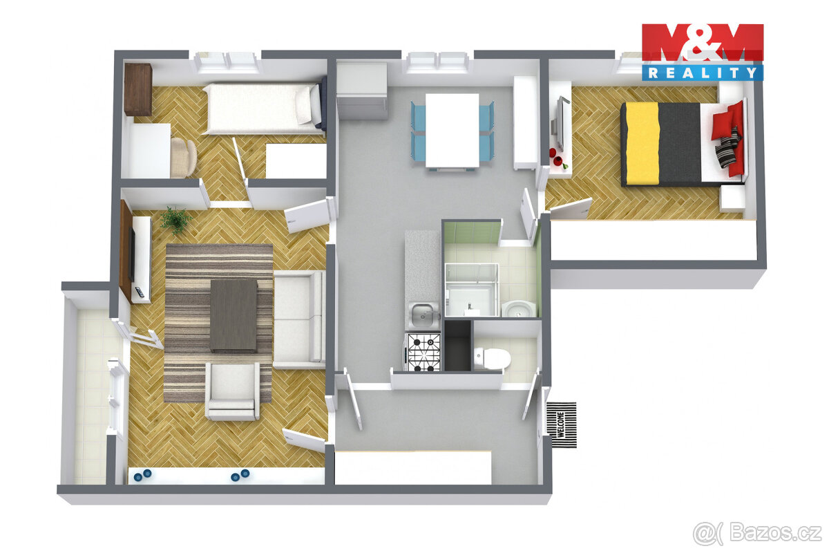 Prodej bytu 3+1, 58 m², Nová Role, ul. Chodovská - 5