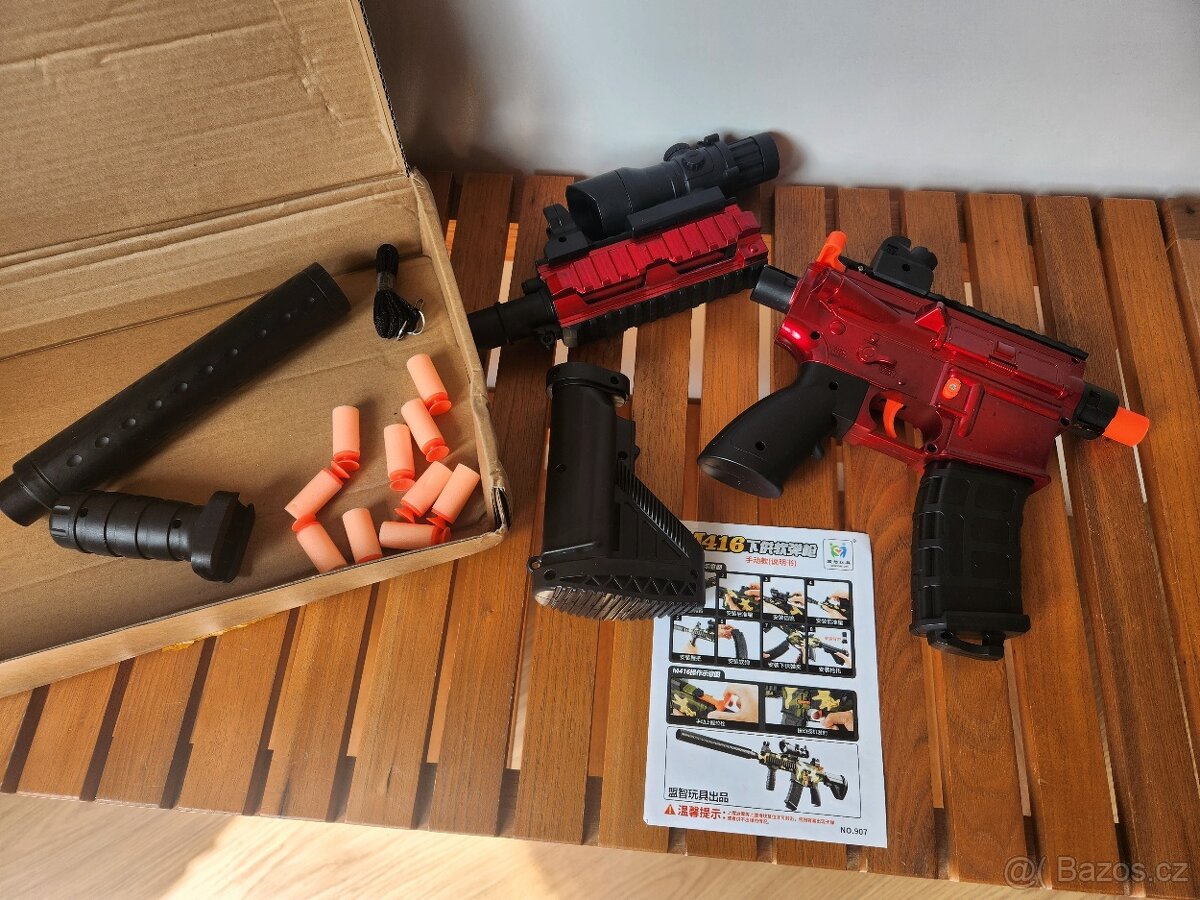 Dětská pistole M416 Puška na měkké náboje - 5
