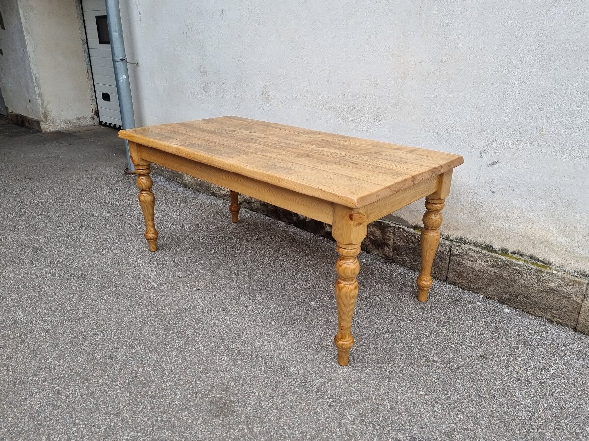 NÁDHERNÝ SOUSTRŮŽENÝ STŮL-STARÁ TVRDÁ DESKA - 5