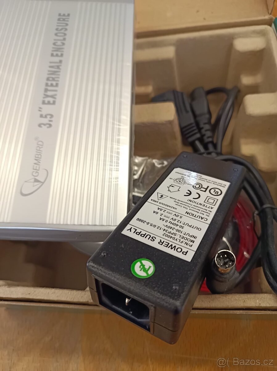 Externí box GEMBIRD pro HDD 3,5" SATA , stříbrný - 5