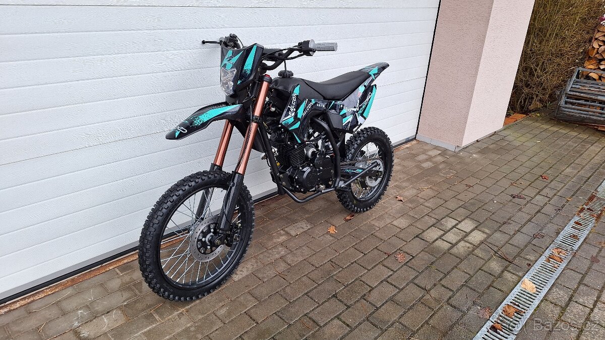 dirtbike pitbike 150 ccm KXD 613 19/16 4T - tyrkys (el.start - 5