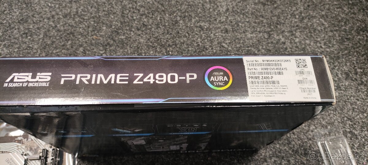 MB ASUS Z490-P + 8GB DDR4 RAM + CPU INTEL Celeron - 5