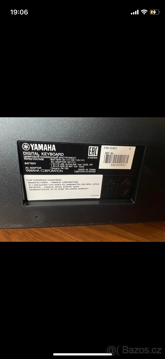 Yamaha PSR E363 + pedál - 5
