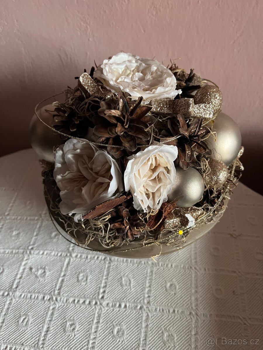 Vánoční vazba na sváteční stůl - 5