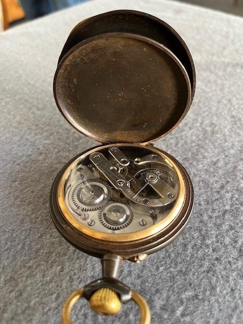 Velké kapesní hodinky v oceli 6,5 cm. - 5