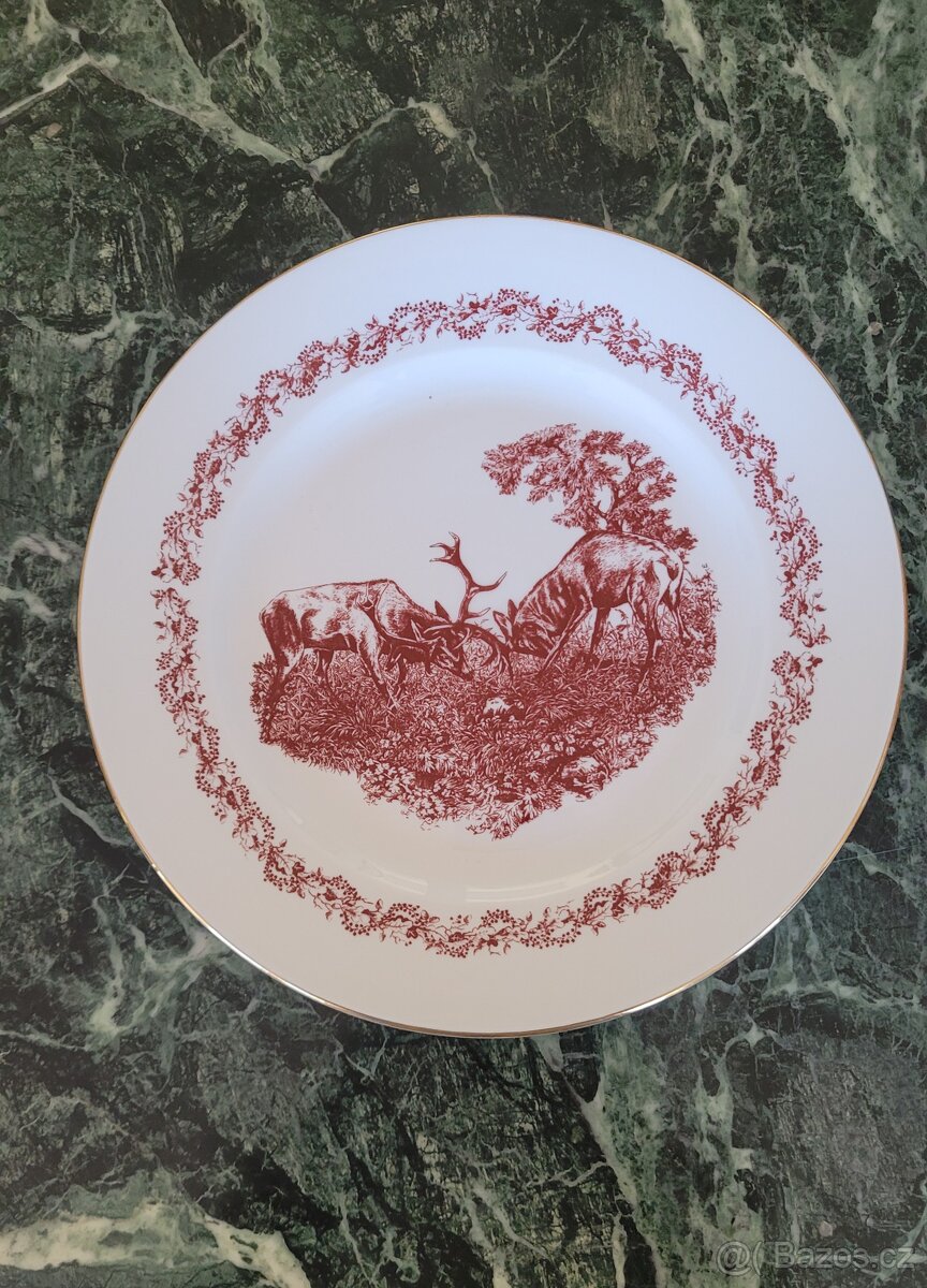 Velký kulatý porcelánový talíř, Německo 28,5 - 5