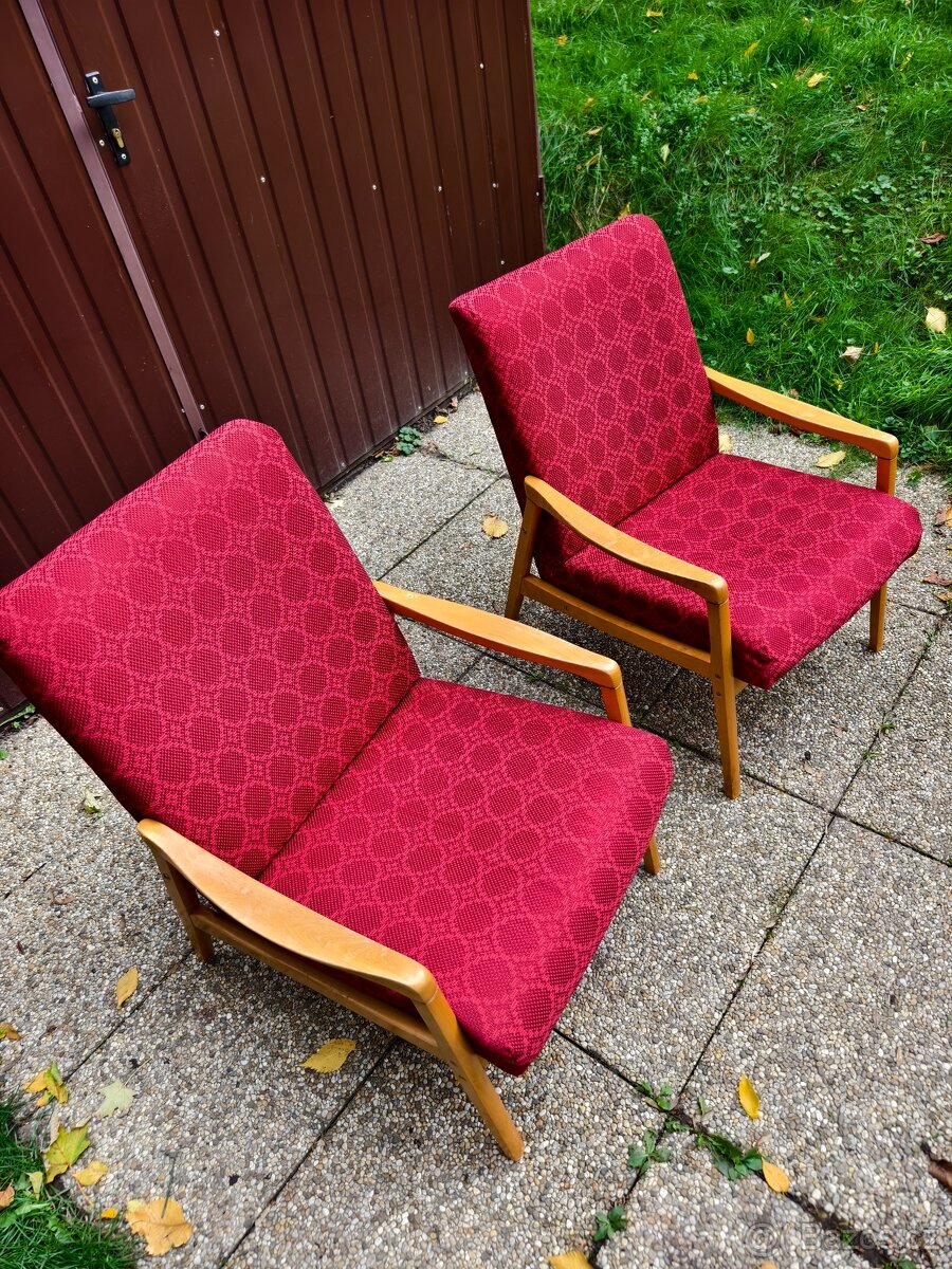 Retro křesla Ton v krásném stavu_cena za kus - 5