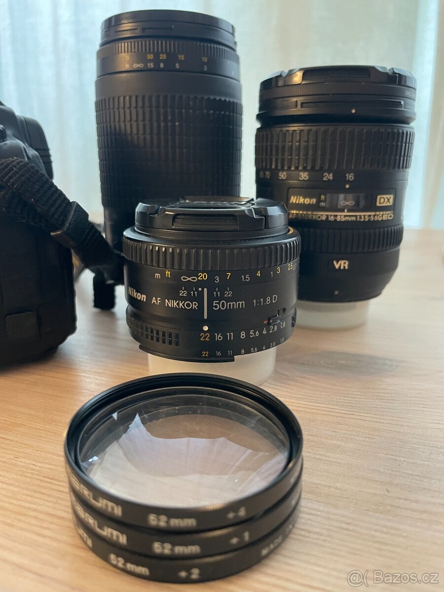 Kompletní Nikon set D80, 3 objektivy, blesk, příslušenství - 5