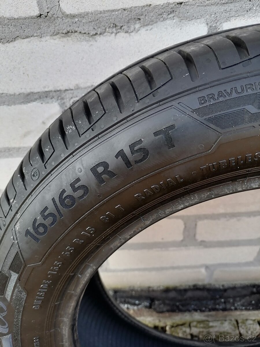 Pneumatiky letní 4 ks 165/65 R 15 T - výborný vzorek - 5