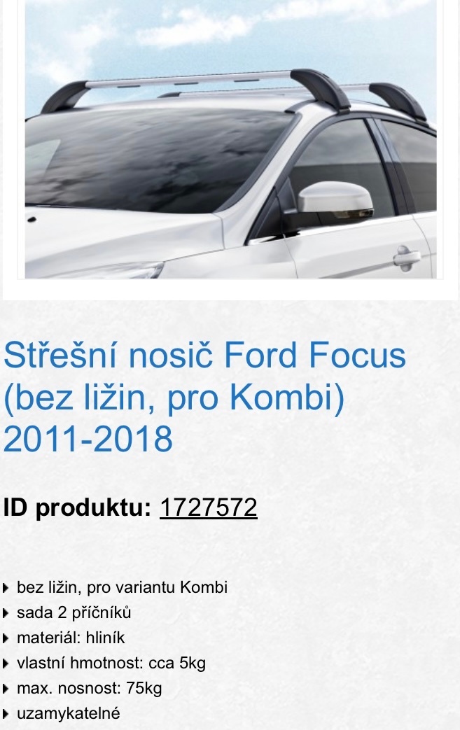 Prodám příčniky / nosiče na Ford Focus - 5