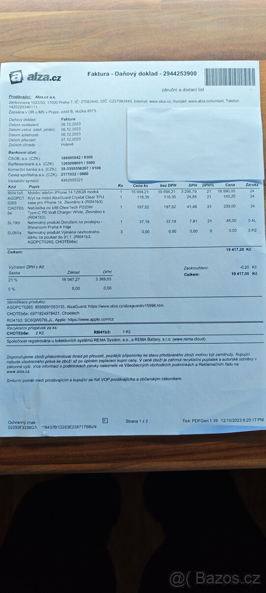 iPhone 14 128 gb modrý - 5