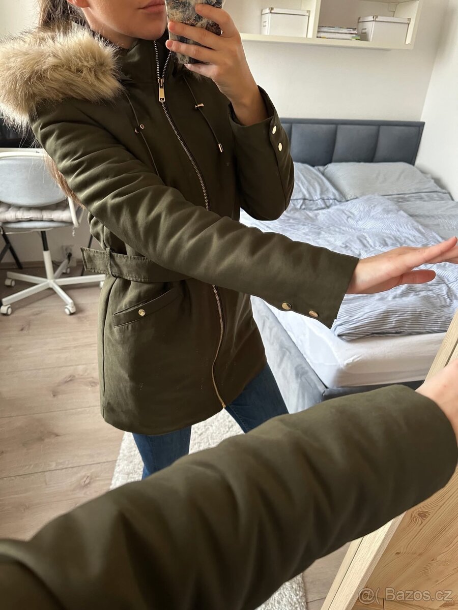 MANGO ZIMNÍ BUNDA / KHAKI PARKA - 5