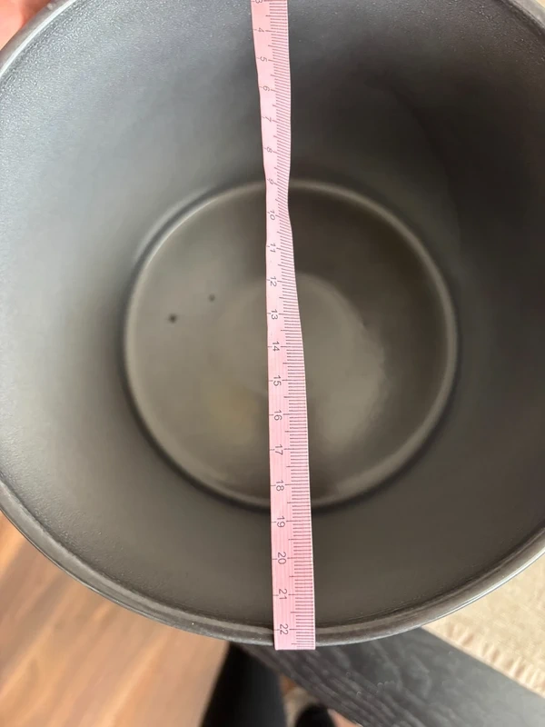 Antracitový/šedý velký květináč nový - 5