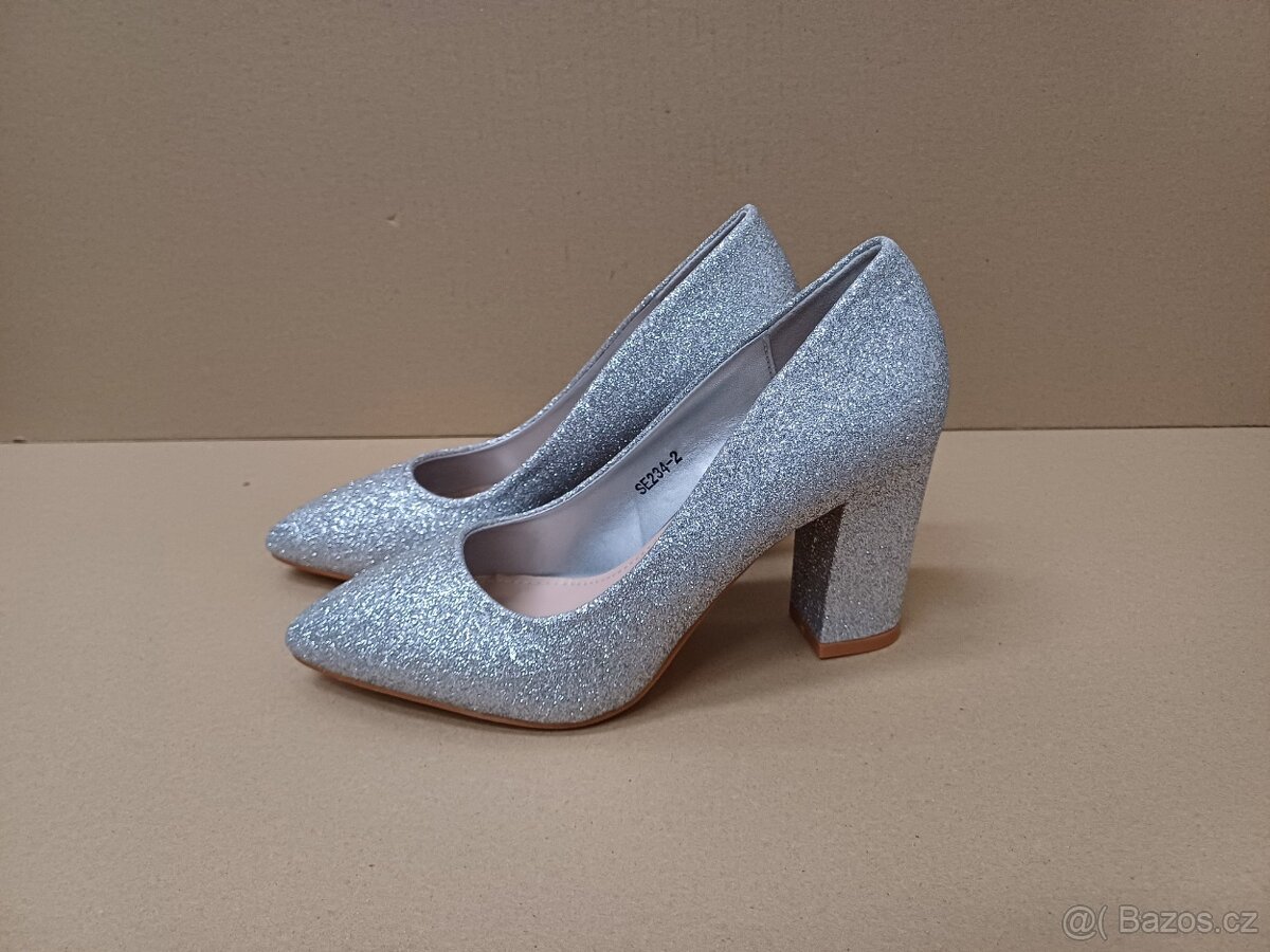 Stříbrné lodičky vel.37 - 5