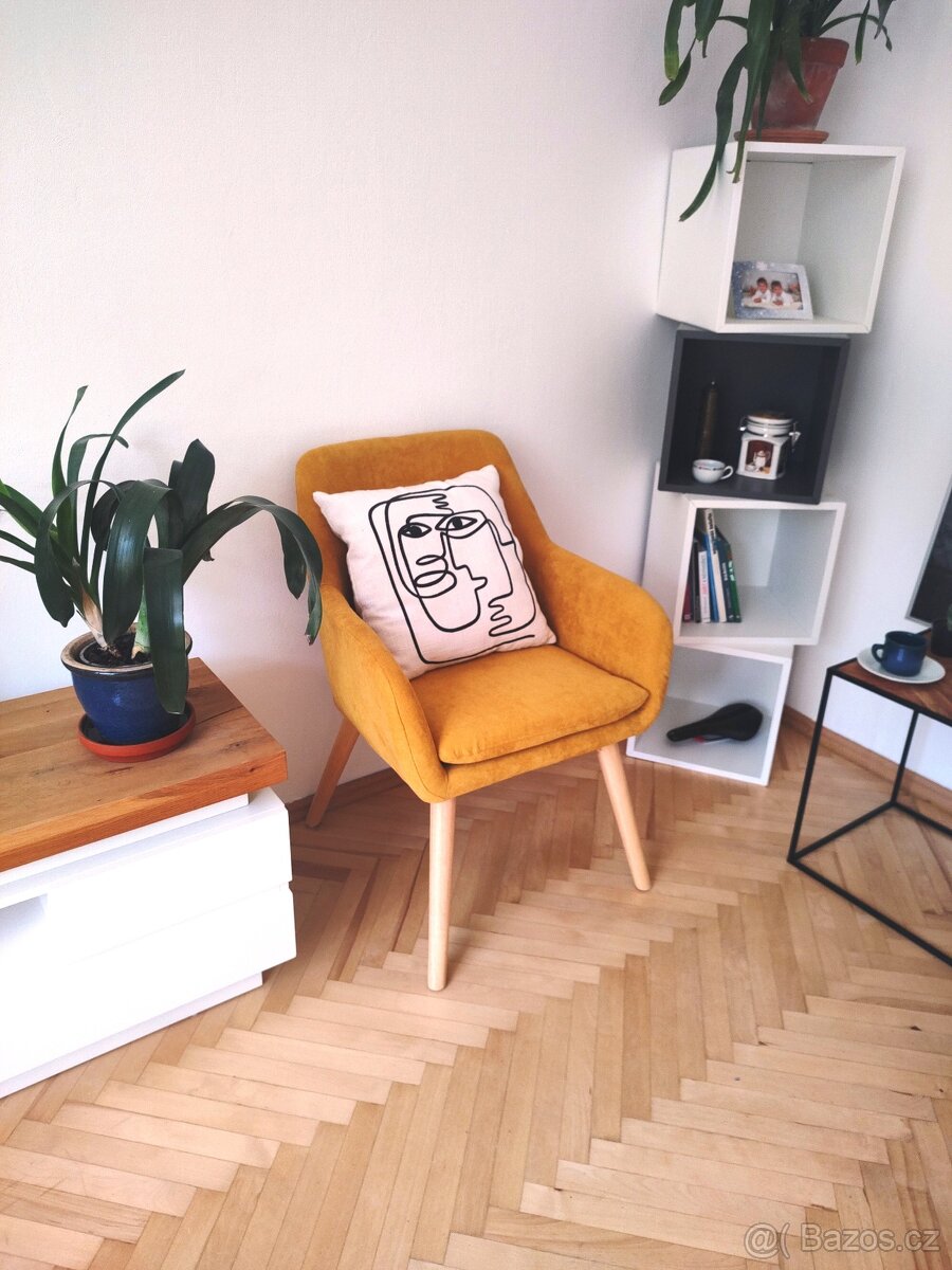 NOVÉ RETRO ŽLUTÉ KŘESLO IKEA - PC 5800,- - 5