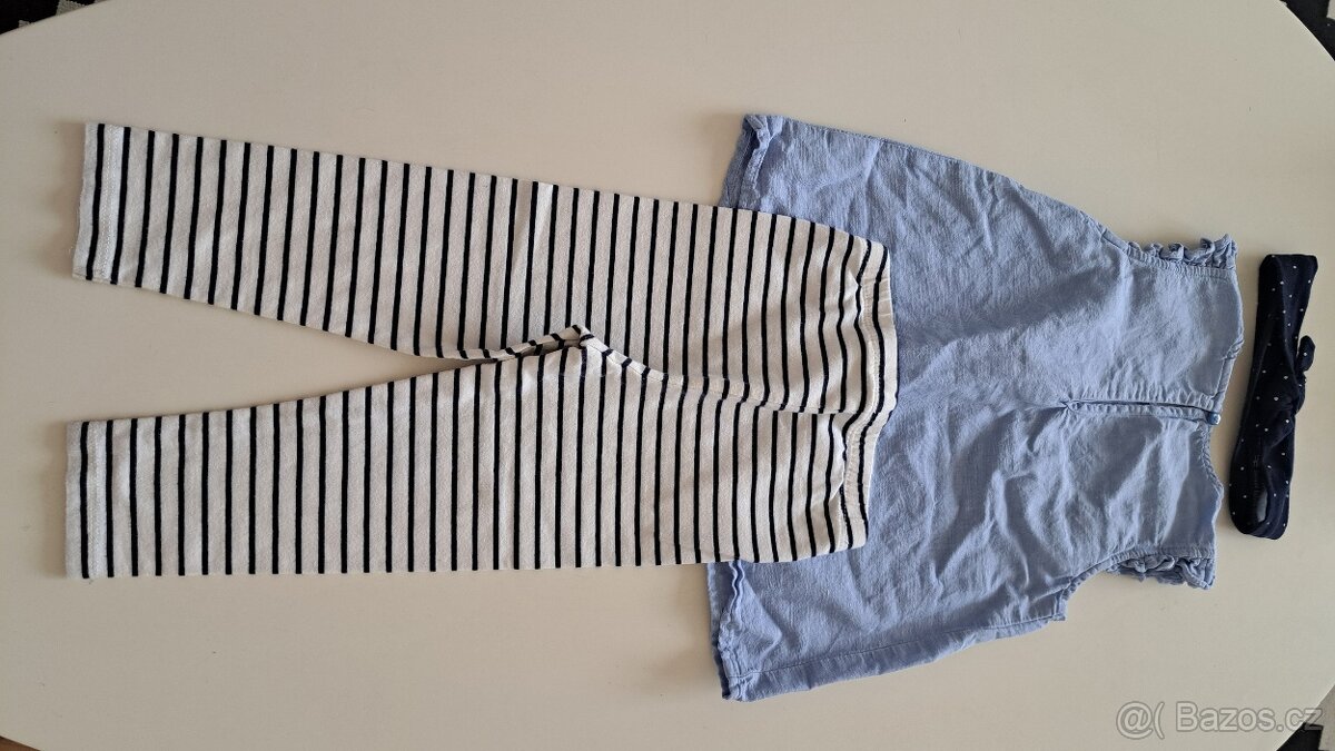 Letni set HM tricko, leginy, celenka, vel 92 - 5