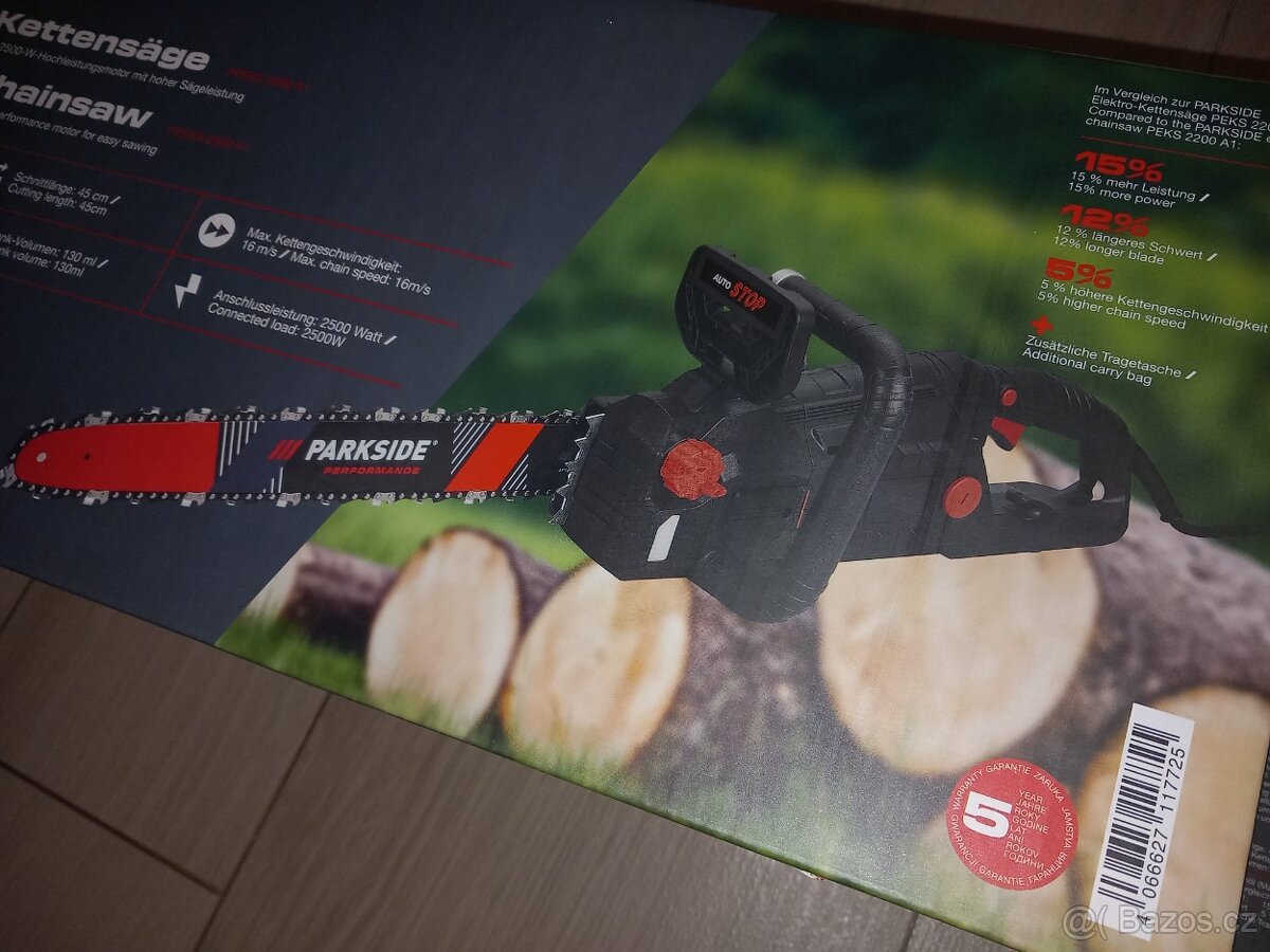 Prodám novou elektrickou řetězovou pilu Parkside performance - 5