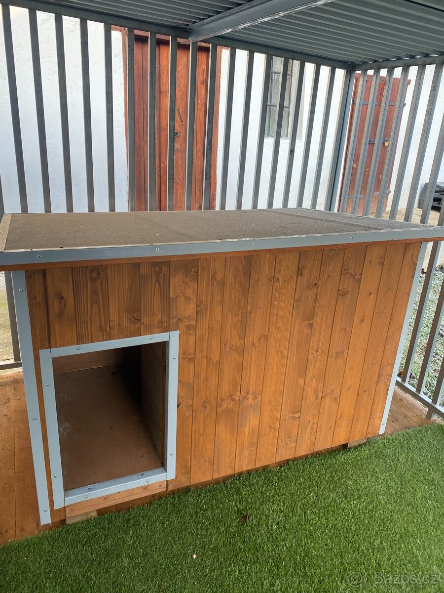 Kotec na psa včetně zateplené boudy nové nepoužité - 5