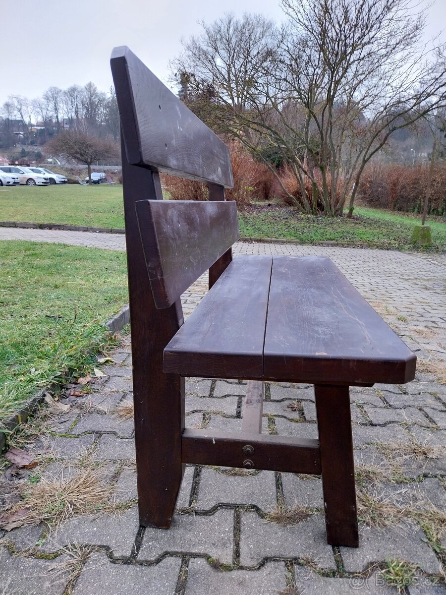 Dřevěná zahradní lavice - 5