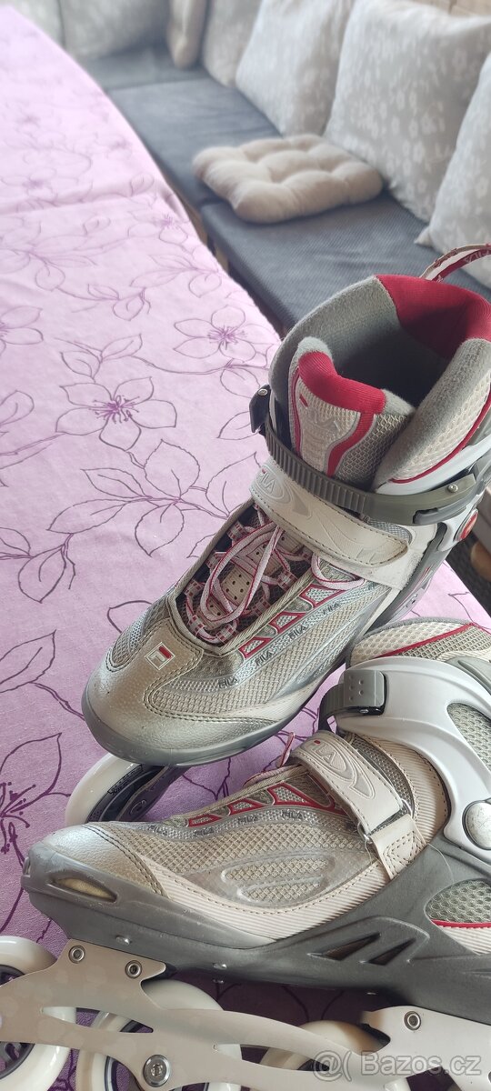 Dámské inline brusle FILA č.42, nové kolečka a ložiska ,,TOP - 5