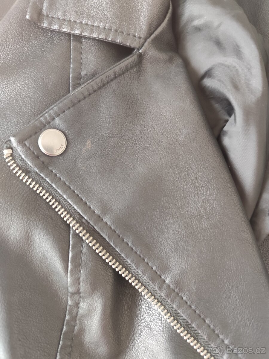 Černá koženková bunda vel.XS - 5