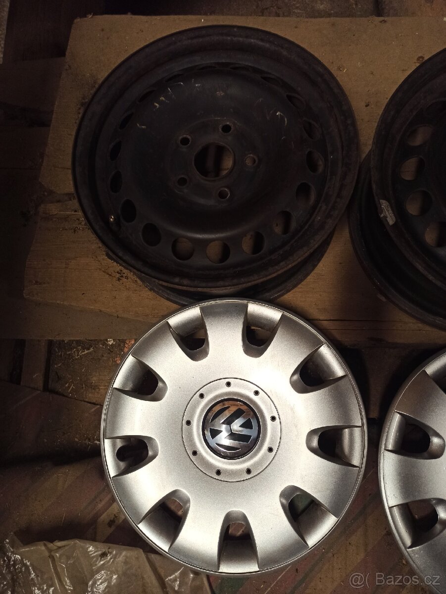 4 disky VW Škoda - 5x112 6Jx15 ET47 (UŽ BEZ POKLIC) - 5