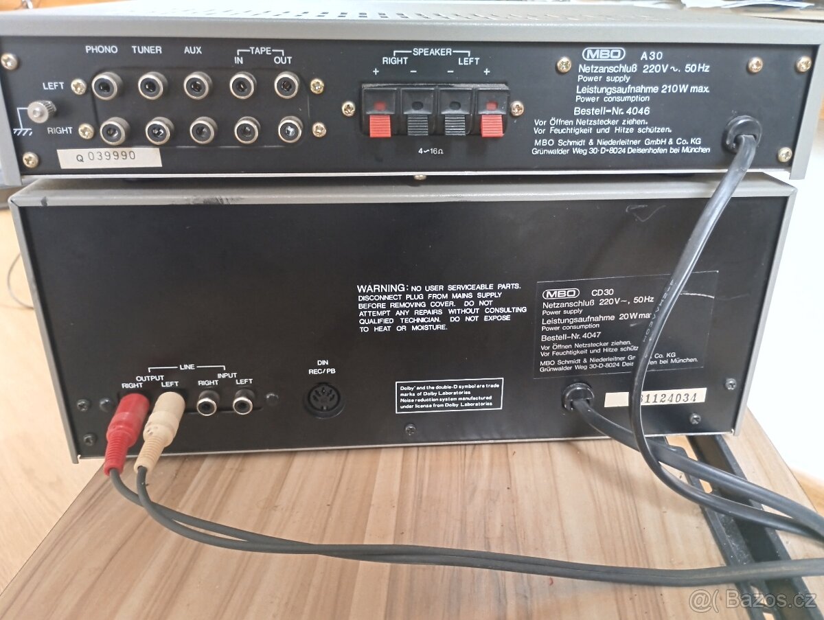 Retro hifi věž MBO - Zesilovač A30 a kazetový deck CD30 - 5