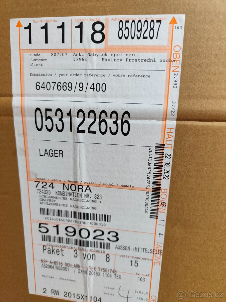 Sestava ložnice Nora, bílá/grafitová - 5