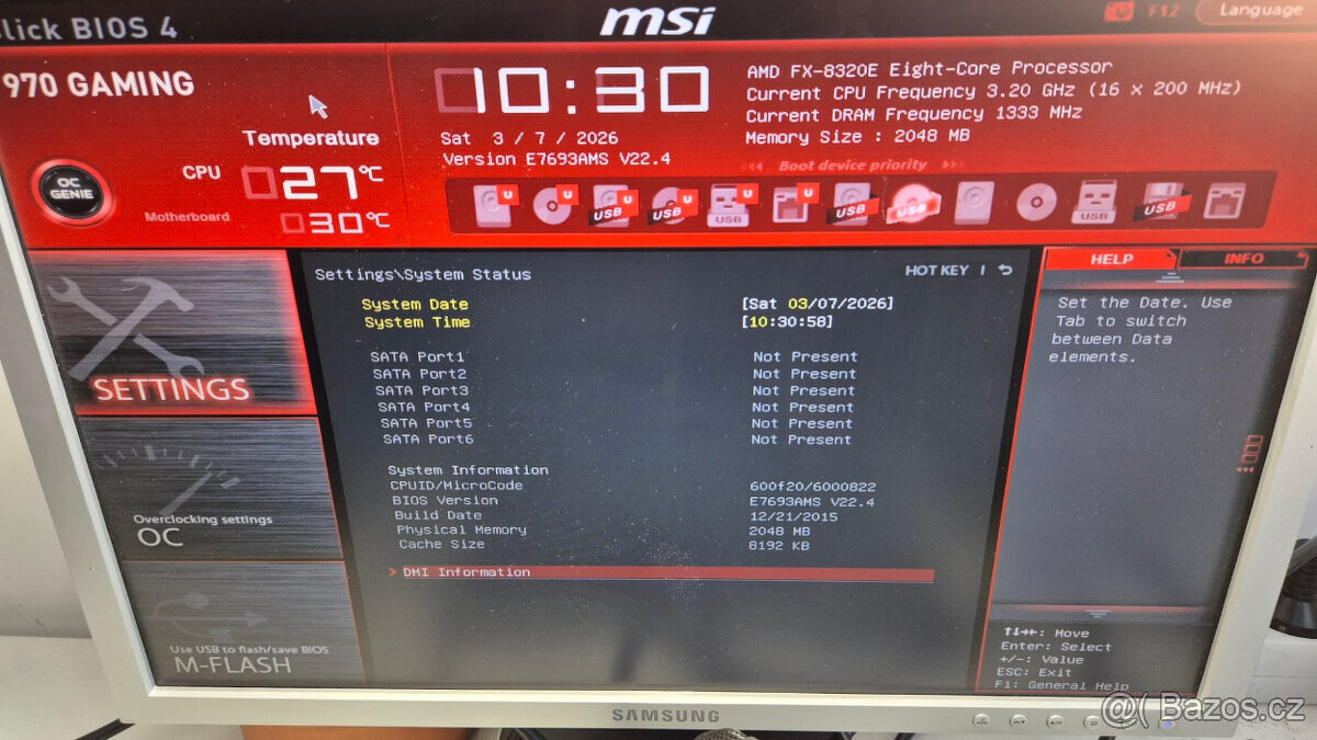 Herní deska MSI 970 GAMING - AMD 970 | socket AM3+ - 5