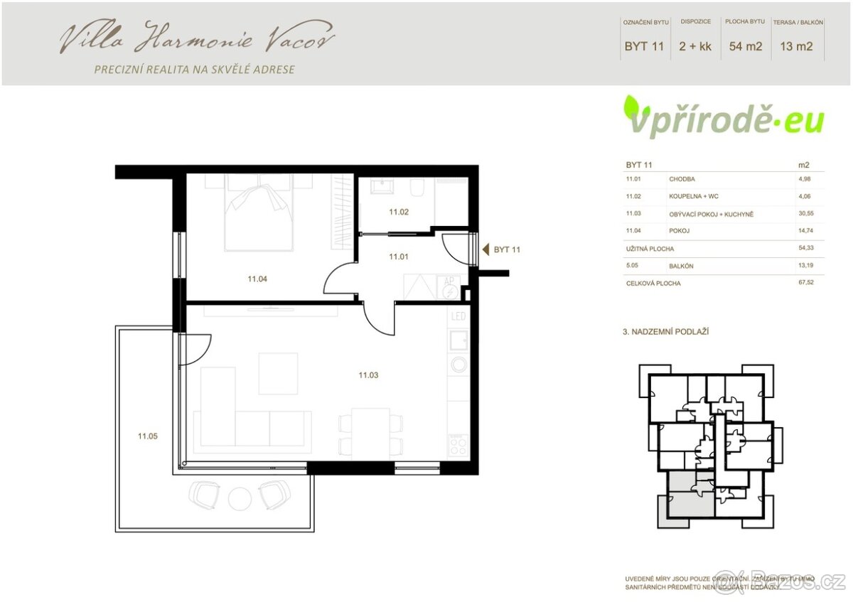 Novostavba 54m2 + terasa 13m2 + parking VACOV - 5