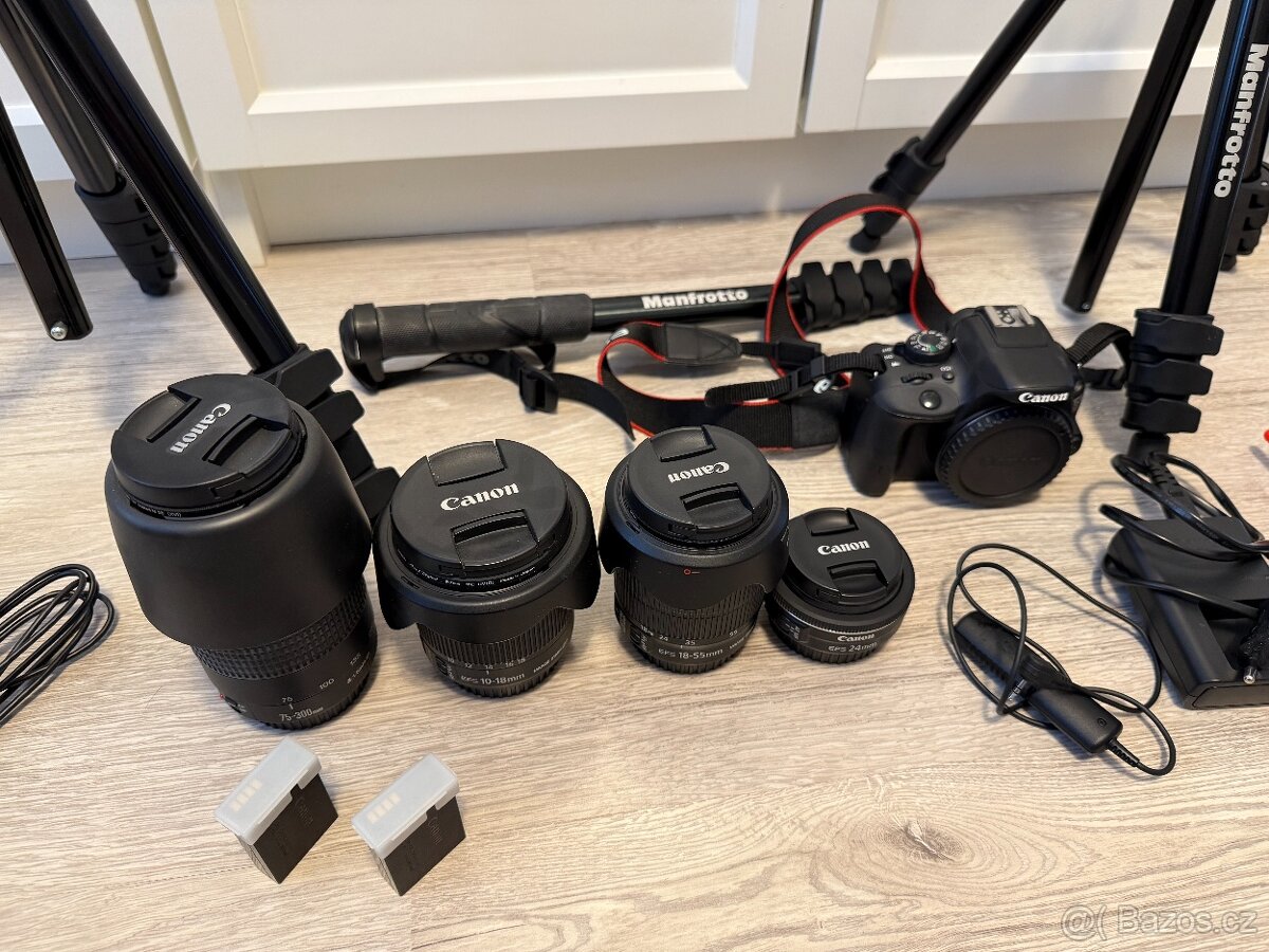 Velký set Canon EOS 100D + 4x objektiv + příslušenství - 5